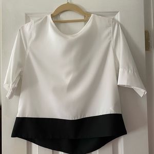 Banana republic shirt sleeve open back blouse